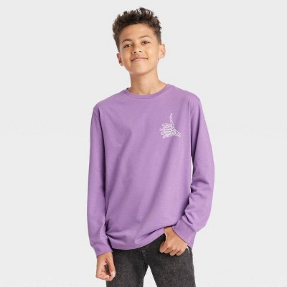 Boys Long sleeve Skeleton Thumps Up Shirt